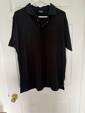 Belyn Key Black Men's keystone polo UPF 50, Cooling technology